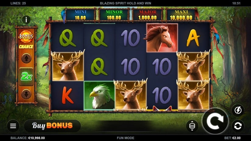 Blazing Spirit Hold and Win slot screen 1