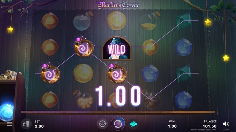 Merlin’s Tower slot screen 4