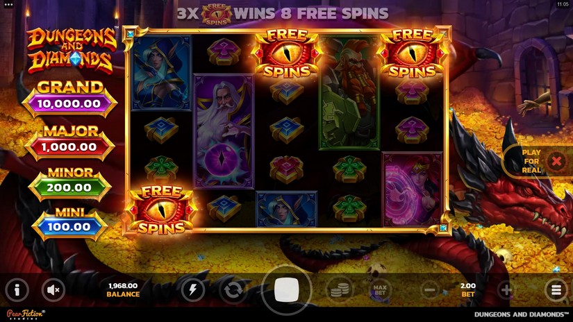 Dungeons and Diamonds slot screen 3