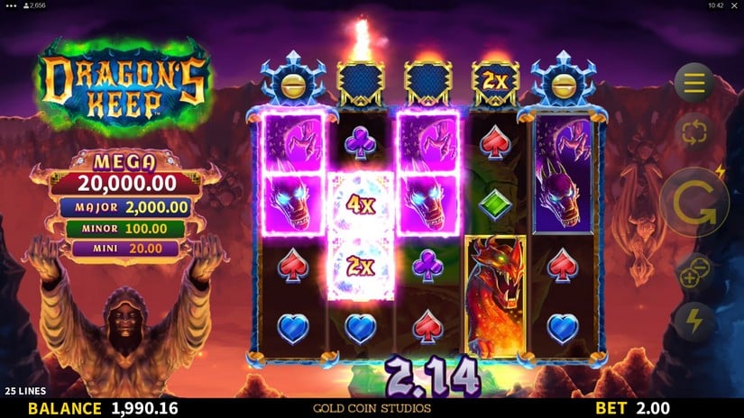 Dragon’s Keep slot screen 2