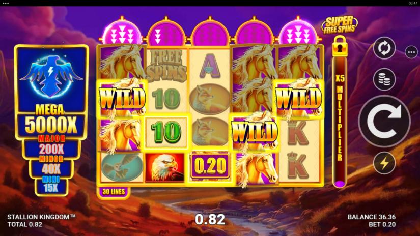 Stallion Kingdom slot screen 1