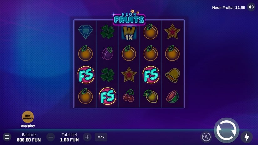 Neon Fruits slot screen 3