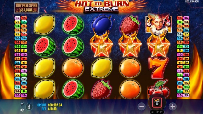 Hot to Burn Extreme slot screen 3