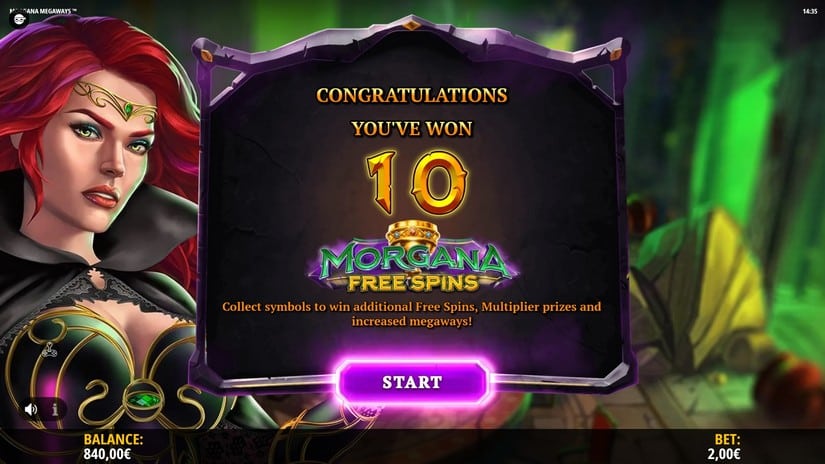 Morgana Megaways slot screen 3