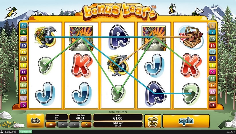 Bonus Bears slot screen 2