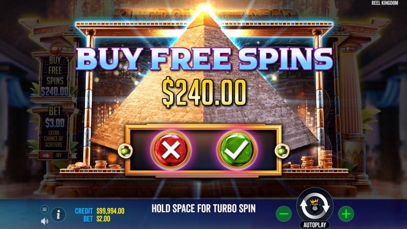 Kingdom of The Dead slot screen 2