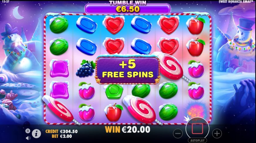 Sweet Bonanza Xmas slot screen 5