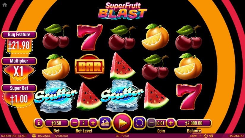 Super Fruit Blast slot screen 1