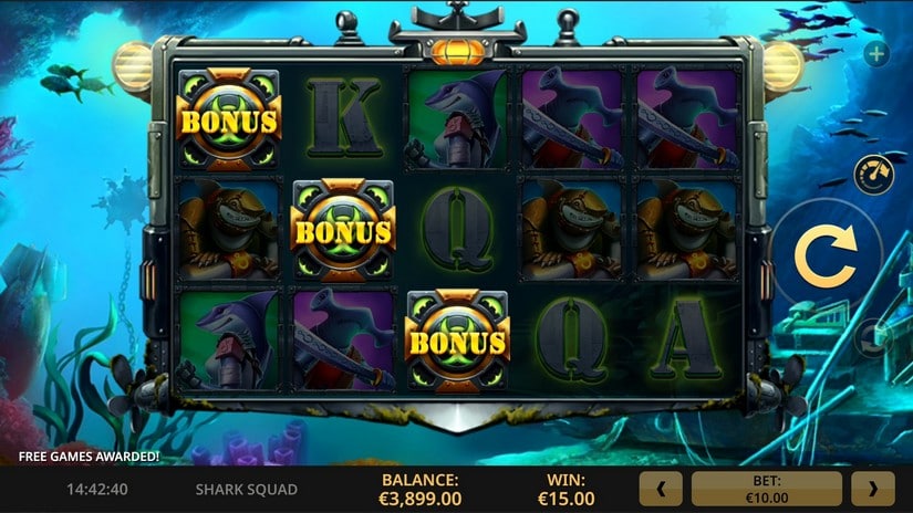 Shark Squad slot screen 4