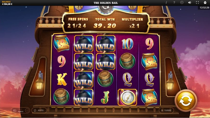 The Golden Sail slot screen 4