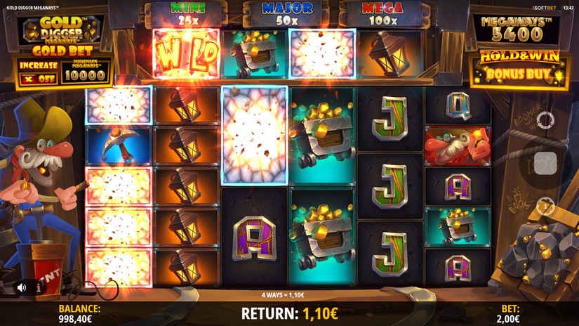 Gold Digger Megaways slot screen 2
