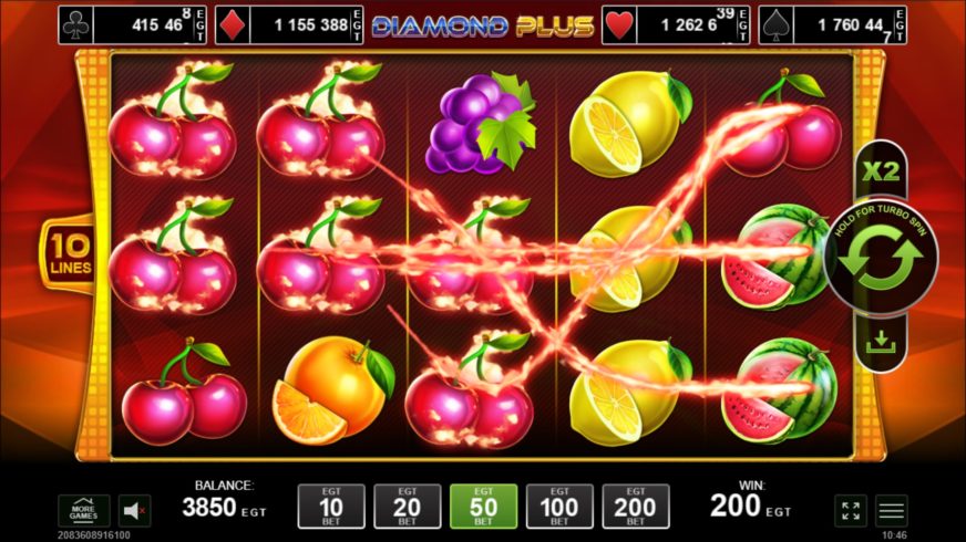 Diamond Plus slot screen 3