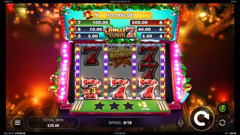 Jingle Express 7s slot screen 6