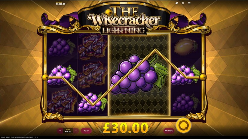 The Wisecracker Lightning slot screen 3