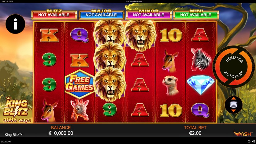 King Blitz slot screen 1