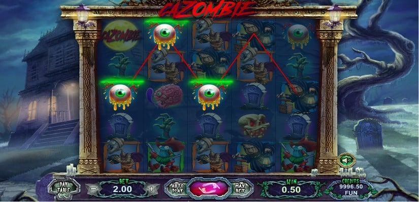 Cazombie slot screen 2