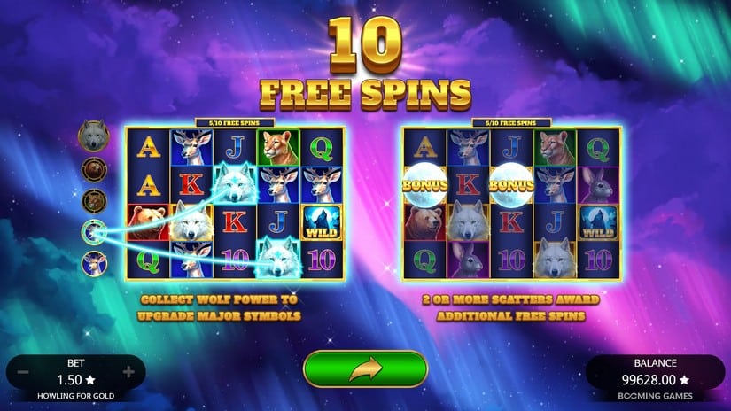Howling For Gold slot screen 3