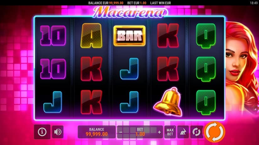 Macarena slot screen 1