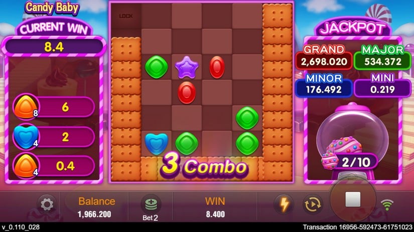 Candy Baby slot screen 2