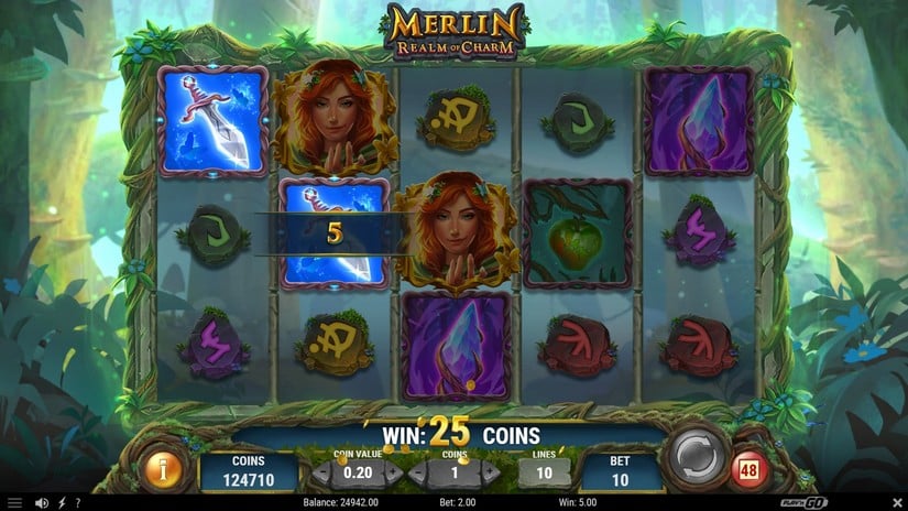 Merlin Realm of Charm slot screen 4