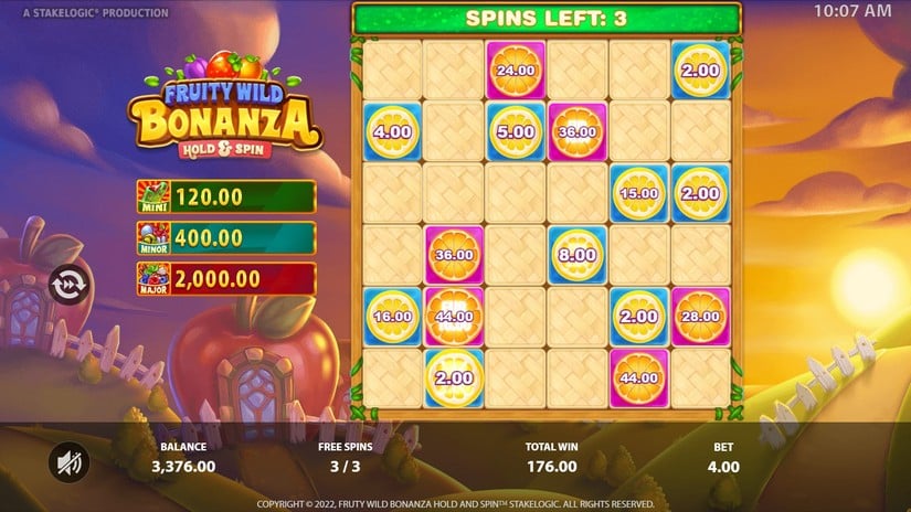 Fruity Wild Bonanza Hold & Spin slot screen 4