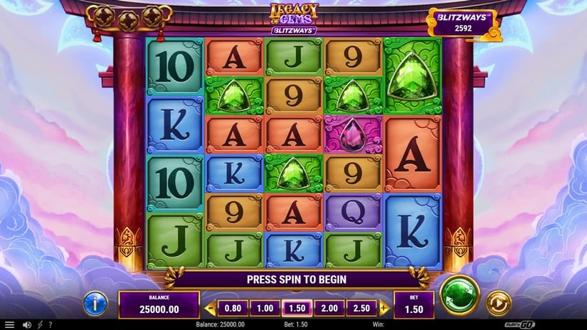 Legacy of Gems Blitzways slot screen 1