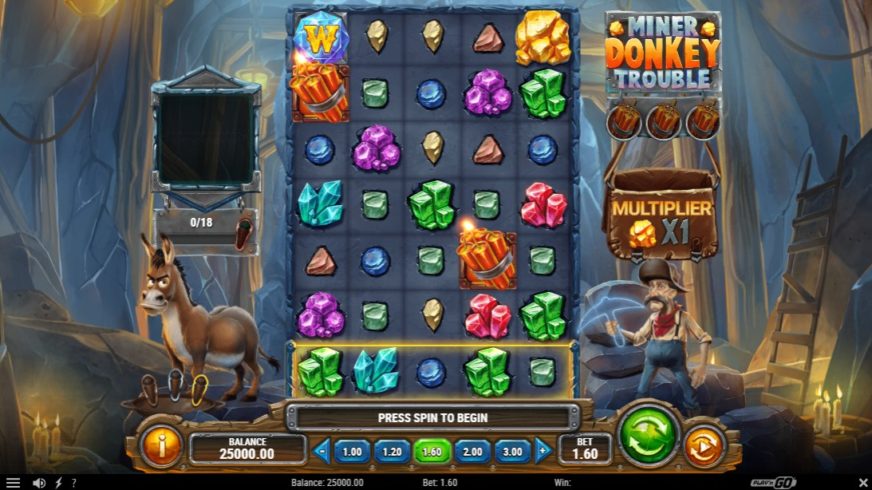 Miner Donkey Trouble slot screen 1