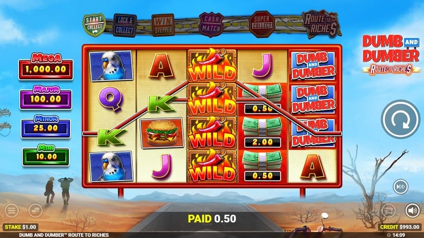 Dumb and Dumber Route to Riches slot screen 2