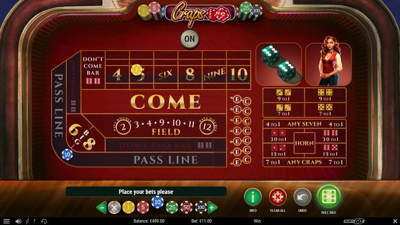 Craps slot screen 6