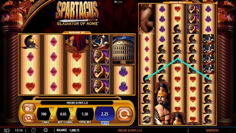 Spartacus Gladiator of Rome slot screen 2