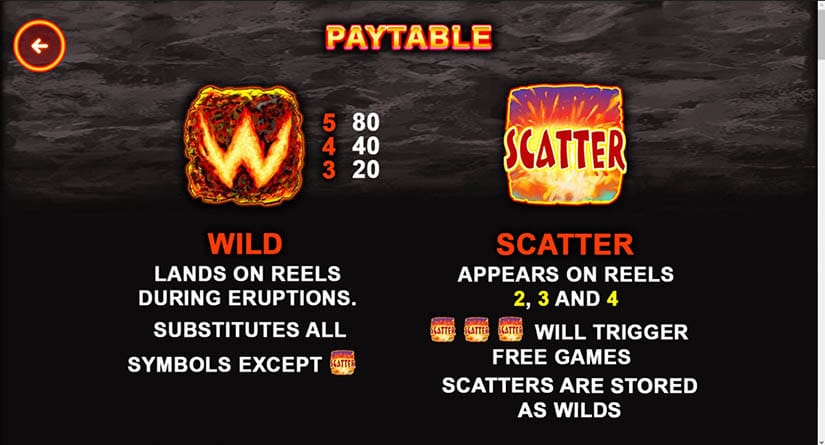Wild Lava slot screen 6