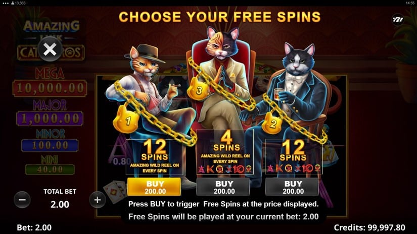 Amazing Link Catalleros slot screen 3