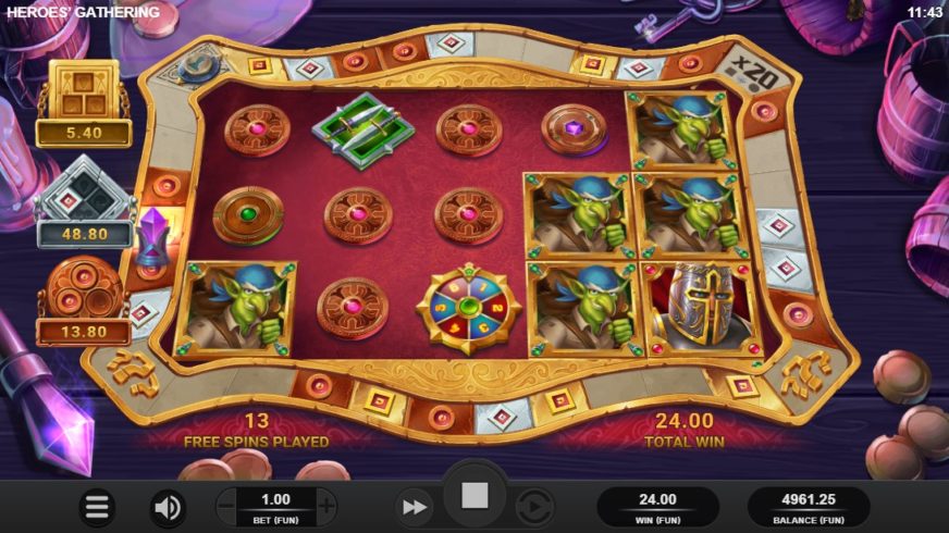 Heroes Gathering slot screen 2