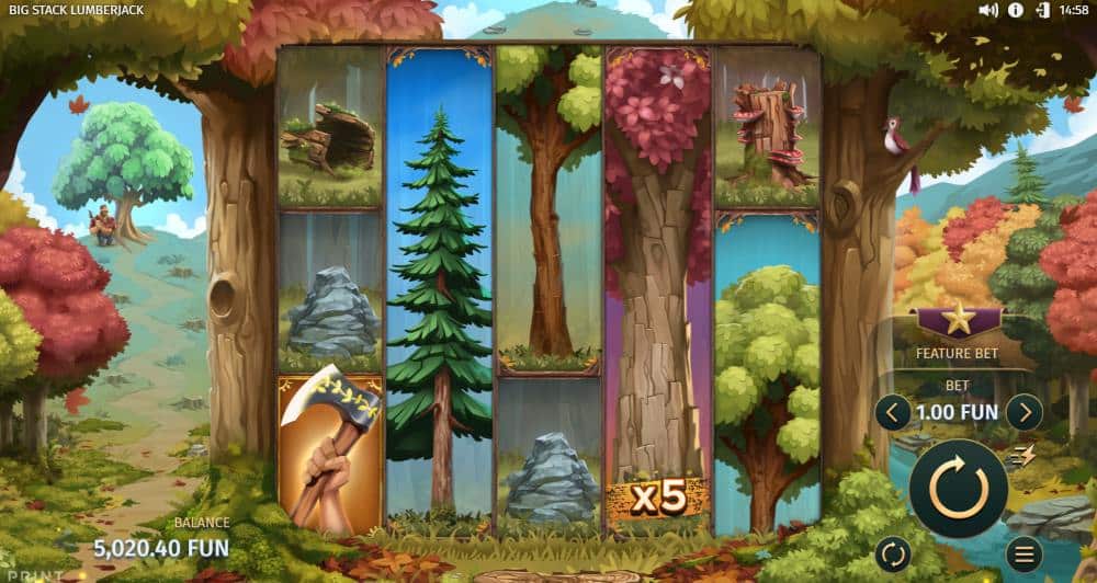 Big Stack Lumberjack slot features demo