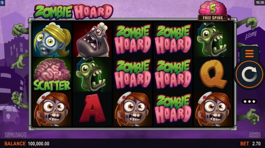 Zombie Hoard slot screen 1