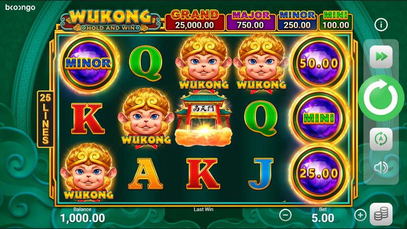 Wukong slot screen 1