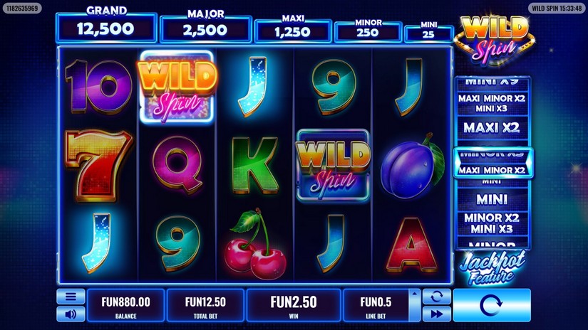 Wild Spin slot screen 1