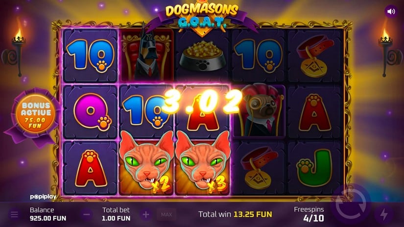 Dogmasons GOAT slot screen 4