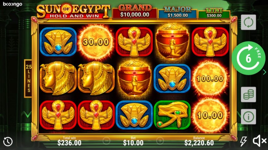 Sun Of Egypt slot screen 2