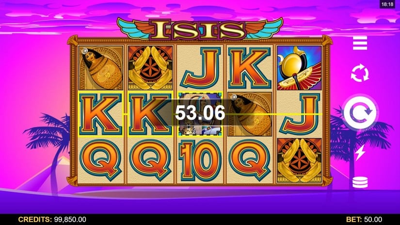 Isis slot screen 3