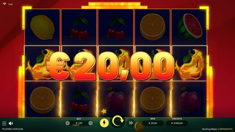 Sizzling Blaze slot screen 3