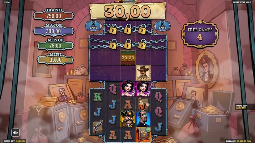 Clint WestWild slot screen 6