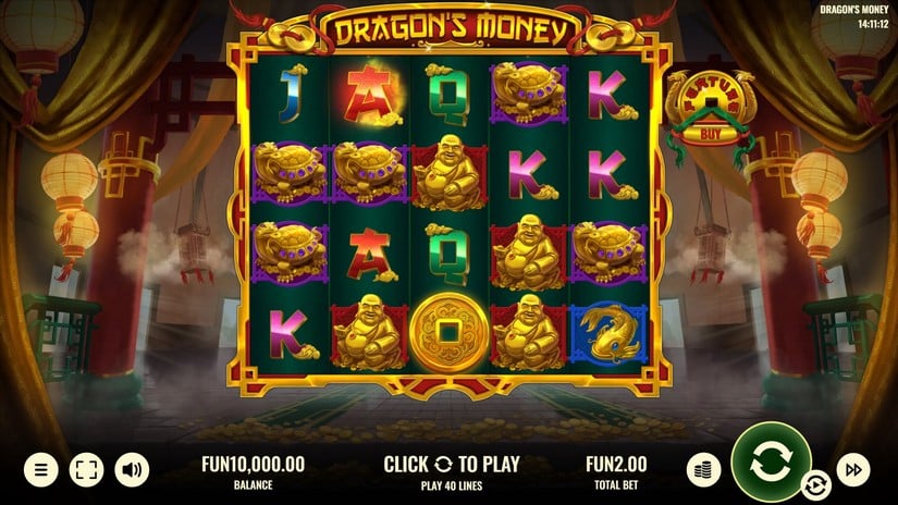 Dragon’s Money slot screen 1