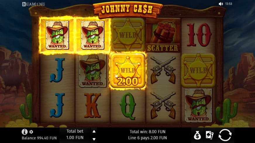Johnny Cash slot screen 2
