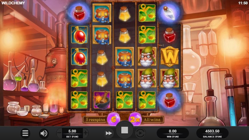 Wildchemy slot screen 4