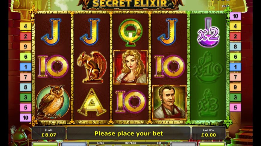 Secret Elixir slot screen 1