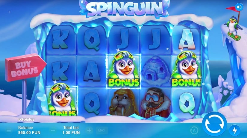 Spinguin slot screen 2