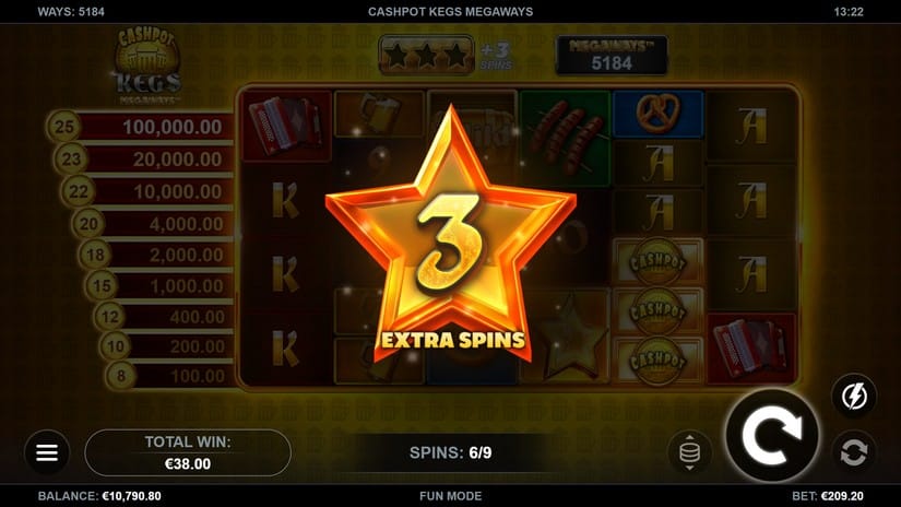 Cashpot Kegs Megaways slot screen 3
