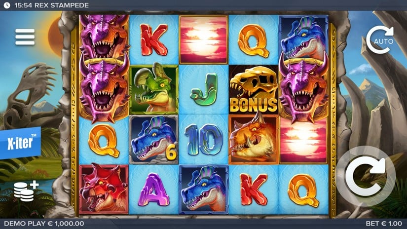 Rex Stampede slot screen 1