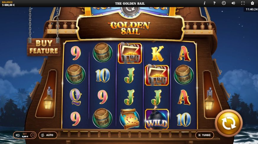 The Golden Sail slot screen 1